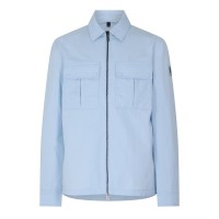 риза,с,дълъг,ръкав,мъжки,якета,belstaff,men,s,stride,zip,collar,long,sleeve,overshirt,sky,blue