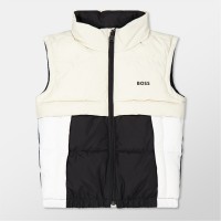 елек,детски,3/4,панталони,boss,kids',sleeveless,colour,block,gilet,sand,249