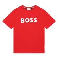 юношеска,тениска,детски,облекла,boss,boss,large,logo,t,shirt,juniors,red,991