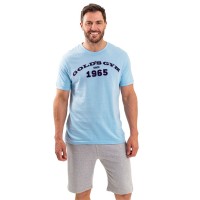 тениска,с,къс,ръкав,мъжко,фитнес,облекло,golds,gym,crew,nk,tee,sn00,sky,navy