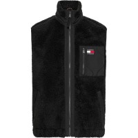 мъжки,якета,tommy,jeans,tjm,mix,media,sherpa,vest,black,bds