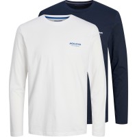 тениска,облекла,на,разпродажба,мъжки,тениски,jack,and,jones,alvs,ls,tee,2pk,sn51,white,navy