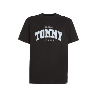 тениска,мъжки,тениски,tommy,jeans,tjm,reg,varsity,ww,tee,ext,black,bds