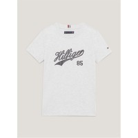 юношеска,тениска,детски,облекла,tommy,hilfiger,script,logo,t,shirt,juniors,light,heather
