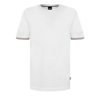 тениска,мъжки,тениски,boss,men,s,hbb,thompson,04,premium,cotton,t,shirt,white,100
