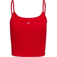 къса,блуза,tommy,jeans,tjw,cropped,essential,strap,top,deep,crimson
