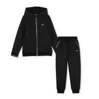 суичър,boss,kids,cotton,full,zip,hoodie,and,joggers,fleece,tracksuit,black