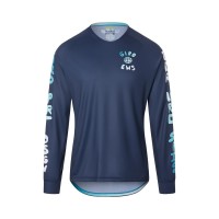 блуза,с,дълъг,ръкав,облекло,за,колоездене,giro,enduro,world,series,roust,long,sleeve,mtb,jersey,midnight,blue