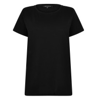 тениска,дамски,ризи,дамски,топове,french,connection,crew,short,sleeve,t,shirt,black