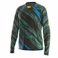 блуза,с,дълъг,ръкав,облекло,за,колоездене,bicycle,line,men,s,ponente,upf,30,v,neck,long,sleeve,cycling,jersey,dark,green