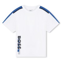 юношеска,тениска,детски,облекла,boss,side,logo,t,shirt,juniors,white,10p