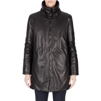 дамски,якета,и,палта,emporio,armani,zip,up,overcoat,black