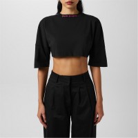 тениска,дамски,топове,palm,angels,logo,crop,t,shirt,black,pink