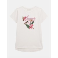 юношеска,тениска,детски,облекла,guess,short,sleeve,graphic,t,shirt,juniors,pure,wht,g011