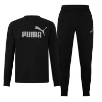 анцуг,мъжки,екипи,puma,men,s,leisurewear,long,fleece,full,tracksuit,puma,black