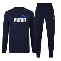 анцуг,мъжки,екипи,puma,men,s,leisurewear,long,fleece,full,tracksuit,new,navy