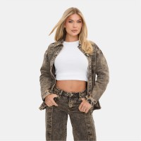 дамски,ризи,i,saw,it,first,washed,denim,shirt,brown