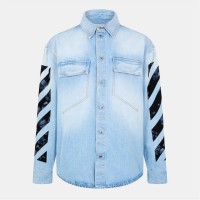 облекла,на,разпродажба,мъжки,ризи,off,white,men's,long,sleeve,denim,shirt,navy,blue