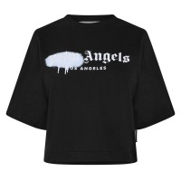 дамска,къса,блуза,дамски,топове,palm,angels,women,s,spray,t,cropped,crop,top,black,wht