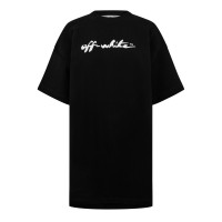 рокля,дамски,ризи,off,white,painter,logo,snap,tee,dress,black,white