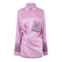 дамска,риза,с,къс,ръкав,off,white,women,s,duchesse,twist,front,short,sleeve,shirt,lilac