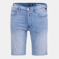 къси,панталони,мъжки,къси,панталони,replay,men's,stretch,denim,mid,rise,shorts,light,blue