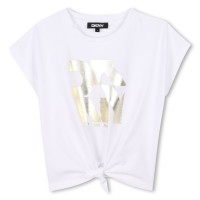 тениска,детски,облекла,dkny,dkny,knot,t,shirt,jn53,white