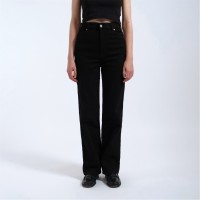 дънки,дамски,дънки,dr,denim,moxy,straight,high,stretch,jeans,solid,black