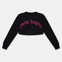 тениска,дамски,топове,palm,angels,palm,ls,crop,lgo,tee,ld53,blk,fscha