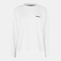 тениска,дамски,топове,barbour,lavensdale,long,sleeved,t,shirt,white