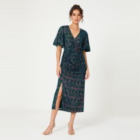 рокля,дамски,поли,и,рокли,дамски,облекла,размер,be,you,sequin,v,neck,midi,dress,green,rainbow