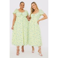 рокля,дамски,поли,и,рокли,in,the,style,in,the,style,printed,bardot,midi,dress,yellow
