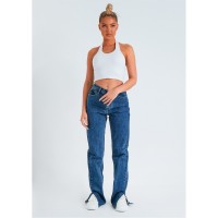 дънки,дамски,дънки,missy,empire,straight,leg,split,detail,jeans,blue