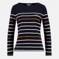 фланелка,с,дълъг,ръкав,дамски,топове,barbour,hawkins,striped,long,sleeved,top,navy,stripe