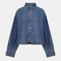 дамски,ризи,7,for,all,mankind,women's,nina,long,sleeve,denim,shirt,mid,blue