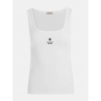 потник,дамски,топове,guess,embroidered,star,tank,top,pure,white
