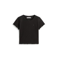 къса,блуза,tommy,hilfiger,kids,essential,rib,crop,top,black,bds