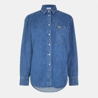 дамски,ризи,lacoste,denim,shirt,medium,blue