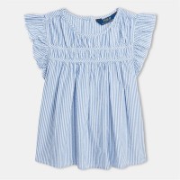 детски,3/4,панталони,polo,ralph,lauren,striped,cotton,blouse,juniors,blue,wht
