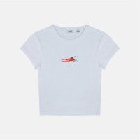 къса,блуза,дамски,топове,jack,wills,women's,graphic,cotton,short,sleeve,crew,neck,print,crop,top,chili,pepper