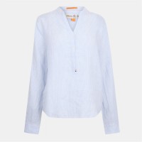 тениска,дамски,тениски,дамски,топове,musto,long,sleeve,linen,t,shirt,white