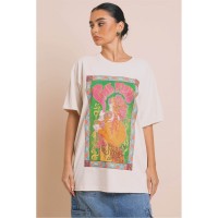 тениска,дамски,топове,daisy,street,women's,pink,floyd,regular,fit,t,shirt,natural