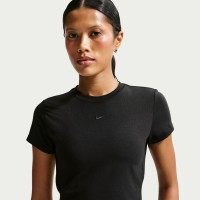 дамска,тениска,дамски,топове,nike,women,s,chill,knit,cotton,crew,neck,cropped,t,shirt,black