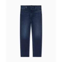 дънки,мъжки,дънки,emporio,armani,mens,j76,straight,fit,jeans,mid,blue