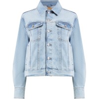 яке,дамски,якета,и,палта,french,connection,women's,trucker,structured,denim,jacket,bleached,out