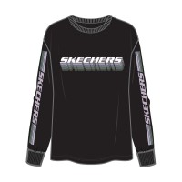 дамска,тениска,разпродажба,skechers,дамски,тениски,дамски,топове,дамски,горнища,размер+,дамски,облекла,размер,skechers,stacked,ls,tee,t,shirt,womens,black