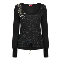 разпродажба,puma,дамски,тениски,дамски,топове,puma,ls,graphic,top,womens,black