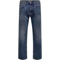 дънки,мъжки,дънки,only,and,sons,men's,straight,leg,jeans,dark,blue