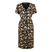 рокля,дамски,поли,и,рокли,biba,biba,foil,printed,dress,gold,animal