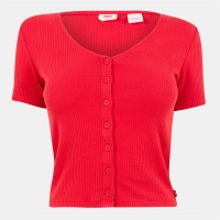 тениска,дамски,топове,levis,short,sleeve,striped,t,shirt,true,red,rib